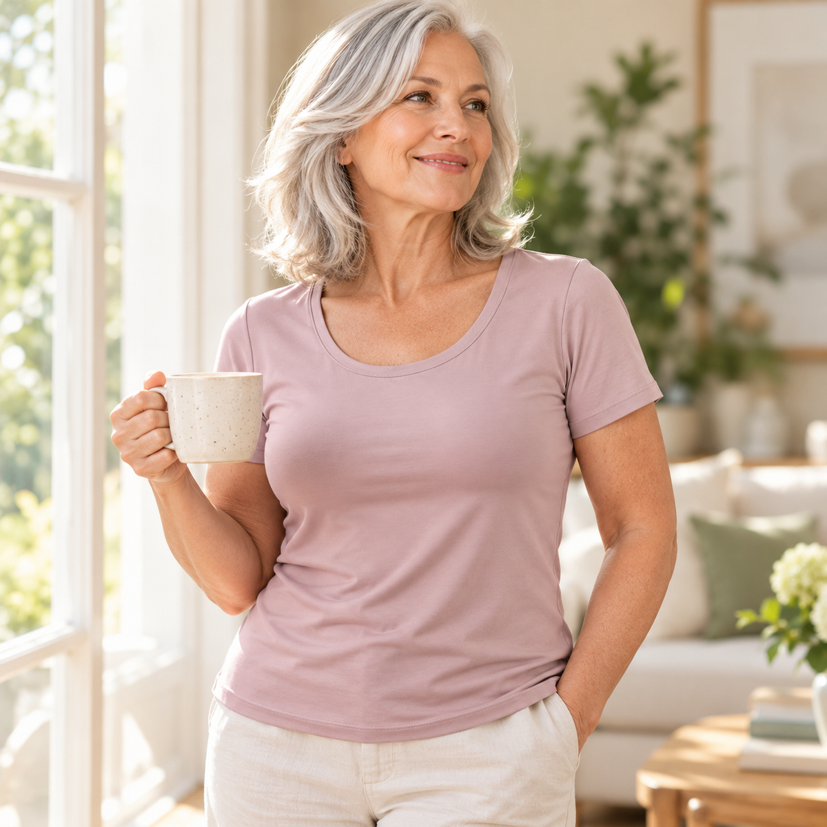 Built-In Bra Comfort T-Shirt