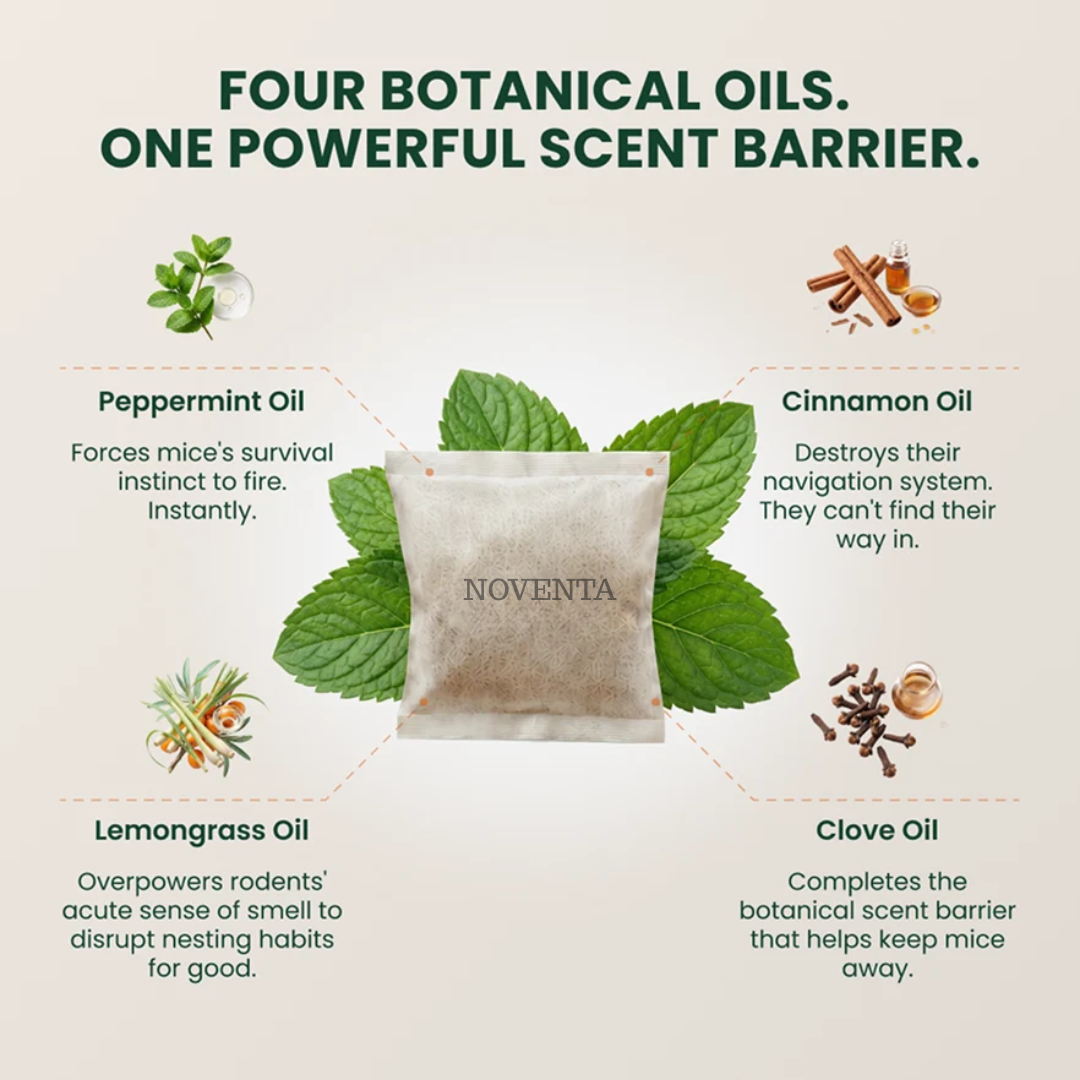 Plant-Based Mouse Repellent Pouches