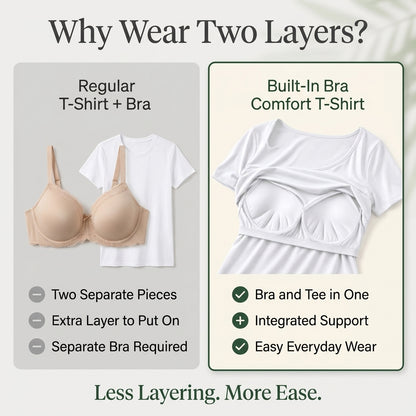 Built-In Bra Comfort T-Shirt