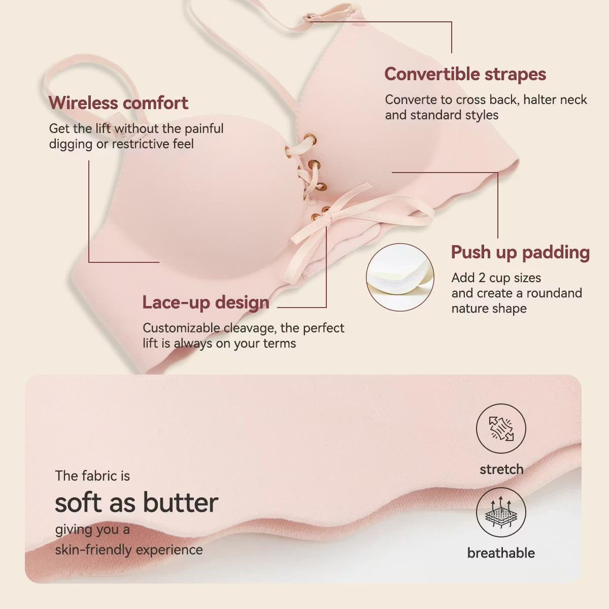 SecretLift™ Push-Up Bra