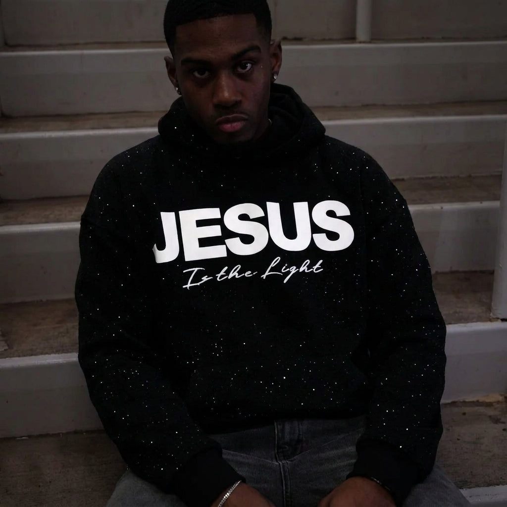 Rhinestone "Jesus is the Light" Hoodie