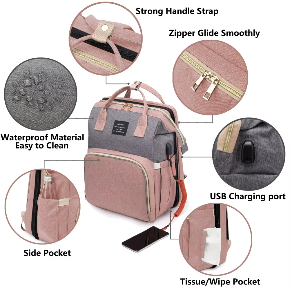 SnapNest™ 3-in-1 Diaper Changing Bag