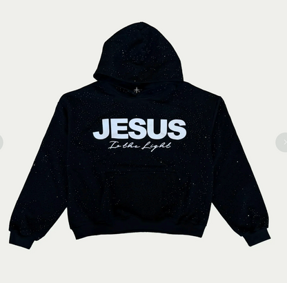 Rhinestone "Jesus is the Light" Hoodie