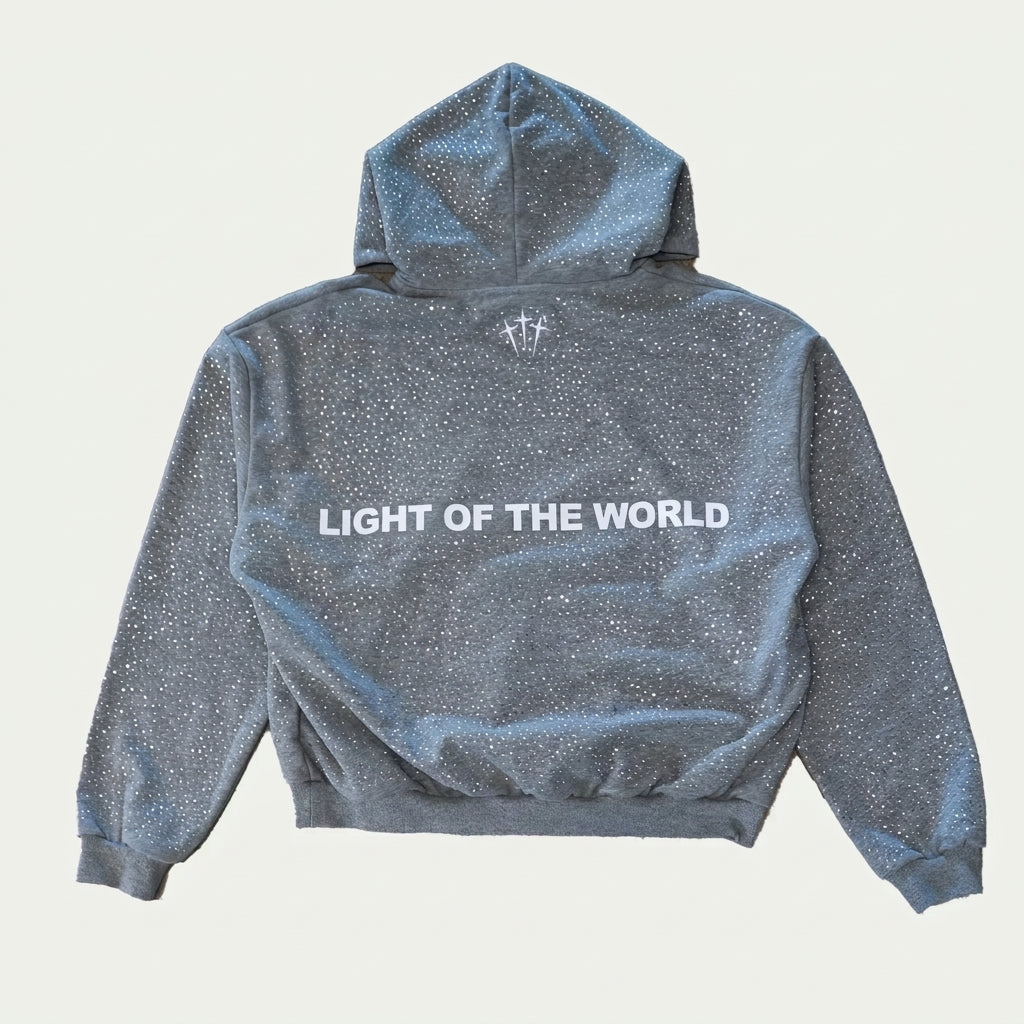 Rhinestone "Jesus is the Light" Hoodie