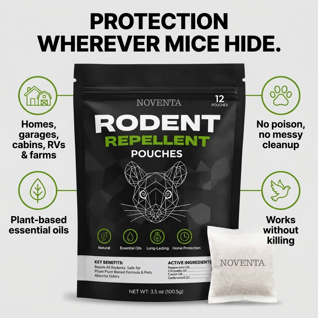 Plant-Based Mouse Repellent Pouches