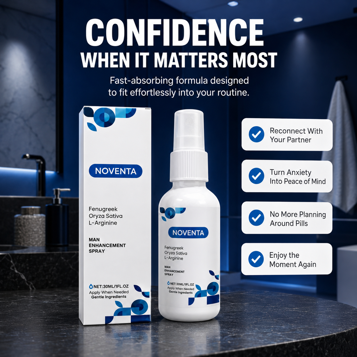 Noventa™ Confidence+ Spray